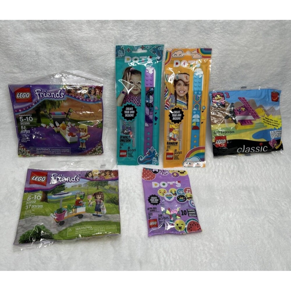 LEGO Girls Bundle Dots Sparkly Unicorn Rainbow Friends Bowling McDonald’s Bird